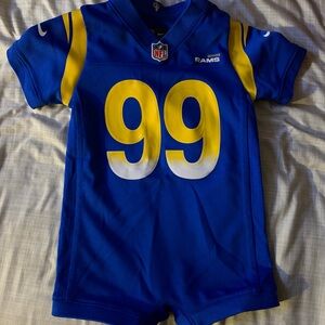 Nike Blue & Yellow Kids Football Jersey Romper #99